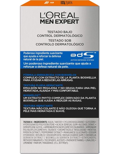 L'Oréal Paris Men Expert Stop Arrugas 50 ml - Crema Hidratante Antiarrugas  