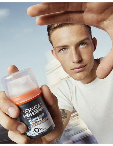 L'OREAL PARIS Men Expert Magnesium Defense Crema Hidratante 50 ml - Hidratación y Protección para Piel Sensible | Kiwiku  