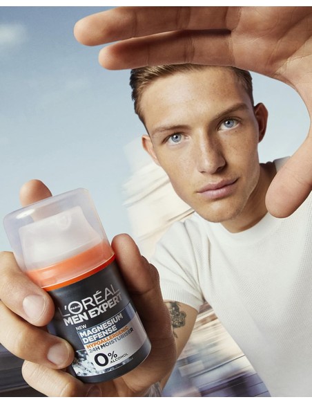 L'OREAL PARIS Men Expert Magnesium Defense Crema Hidratante 50 ml - Hidratación y Protección para Piel Sensible | Kiwiku  