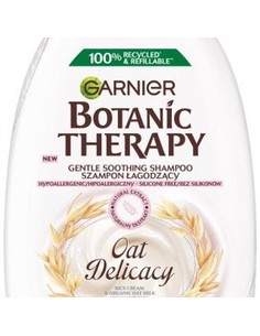Garnier Botanic Therapy Oat Delicacy Champú Calmante para Cabello Delicado y Cuero Cabelludo Sensible 400 Ml