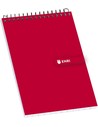 Enri Bloc Espiral 80 Hojas 4x4 Tapa Dura 1/8 Apaisado Color Rojo - Pack 10 Unidades