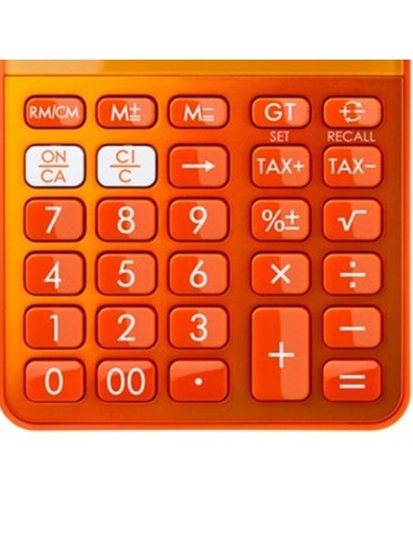 Calculadora De Sobremesa CANON LS-100K-MOR Naranja Con Pantalla LCD Inclinada