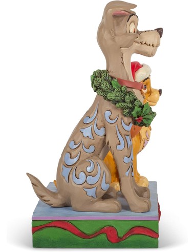 ENESCO Figura Decorativa La Dama y el Vagabundo Navidad 15 cm