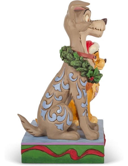 ENESCO Figura Decorativa La Dama y el Vagabundo Navidad 15 cm