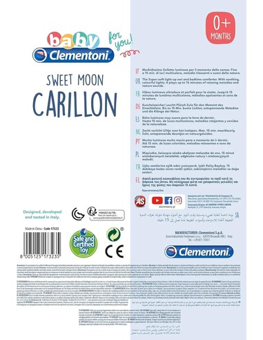 CLEMENTONI Carrillon Luna Caja Musical Infantil Con Melodía Relajante - Kiwiku