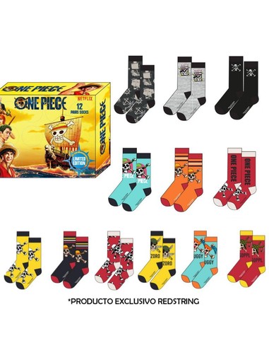 NEW IMPORT Caja Regalo 12 Pares Calcetines One Piece Talla 41/46 - Kiwiku