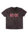 Cerda Camiseta Corta Acid Wash Single Jersey Acdc, Color Negra, Talla M