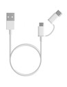 Xiaomi Mi 2-in-1 Usb Cable Sjv4082ty Usb Macho - Micro Usb Macho/usb Tipo-c Macho, 1 M, Blanco