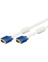 Wentronic Cable Vga Svga Xga 1000 15m/15m Beige 10m Con Conectores Chapados en Oro y Núcleo de Ferrita