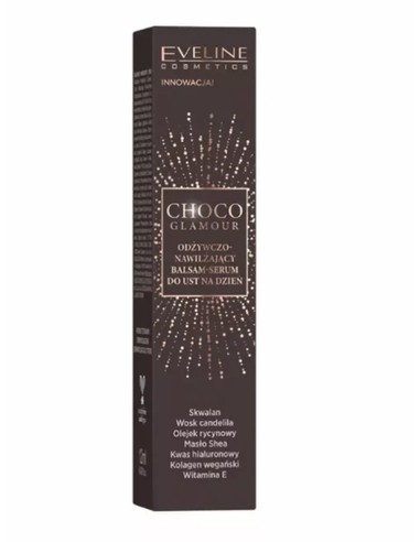 EVELINE Choco Glamour Bálsamo-Serum Nutritivo E Hidratante Para Labios 12ml - Kiwiku