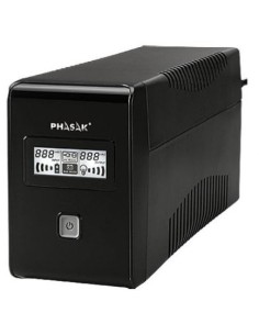 Phasak PH 9485 - Sistema de alimentación ininterrumpida (850 VA, LCD, USB, RJ45): PHASAK: Kiwiku.com: Informática