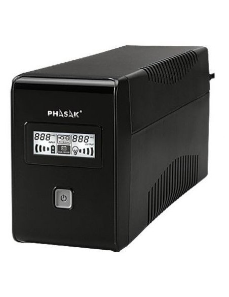 Phasak PH 9485 - Sistema de alimentación ininterrumpida (850 VA, LCD, USB, RJ45): PHASAK: Kiwiku.com: Informática