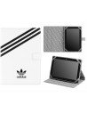 Funda libro universal adidas para tablets de 10 y 11 pulgadas blanca y negra
