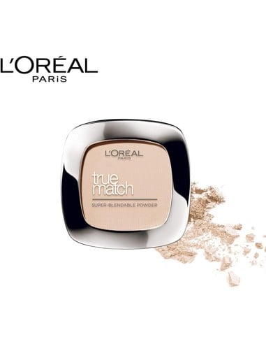 L'OREAL PARIS True Match Powder W5 Golden Sand - Base En Polvo Compacta Con Acabado Natural