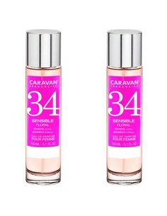 Caravan Perfume de Mujer Nº34 Set 2 Unidades 150 Ml Fragancia Floral Romántica