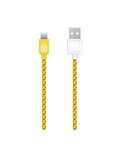 Kiwiku.com: Pantone BXPACABUF02 - Cable de carga y datos de 2 metros con micro USB, amarillo y rosa - Electrónica 2