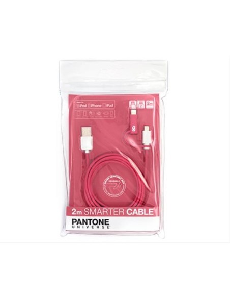 Pantone BXPACABUL02 - Cable de carga y datos de 2 metros con micro USB/Lightning, rosa: Kiwiku.com: Electrónica