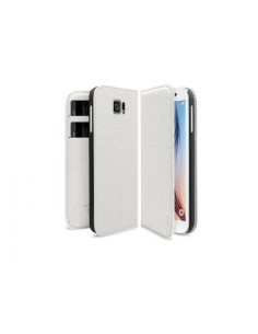 Sbs Funda tipo libro BOOKSTYLE, soporte rígido, bolsillo para tarjetas, Samsung Galaxy S6 blanco TEBOOKSTYLESAS6W kiwiku.com