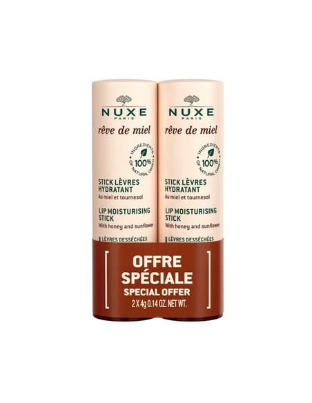 nuxe_rêve_de_miel_stick_labial_hidratante_pack_2x4gr_para_labios_secos_3264680026225_oferta