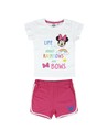 Cerda Pijama Corto Algodón Single Jersey Minnie, Color Blanco, Talla 3 Años