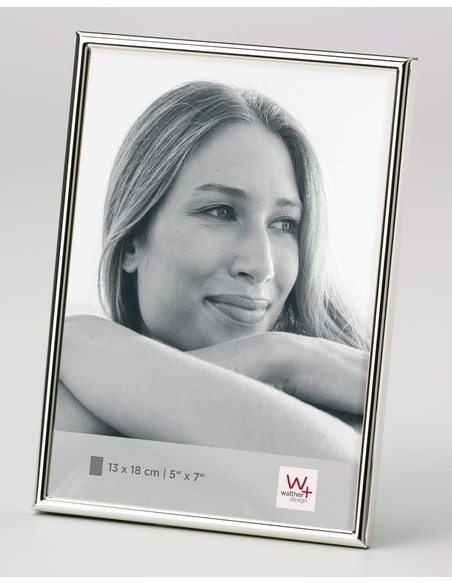 WALTHER Chloe 13x18 Silver Portrait WD318S - Marco de Fotos Plateado