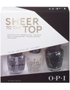 Opi Nail Polish Sheer To the Top Set de Regalo 3 Esmaltes 15 Ml Cubierta Brillante, Mate y So Elegant