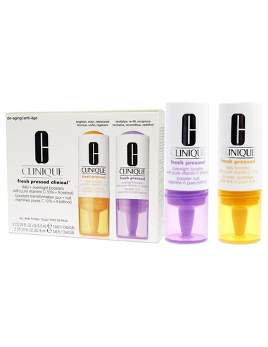 CLINIQUE Fresh Pressed Kit Vitamina C y A 6 ml | Tratamiento Facial Antiedad en Kiwiku