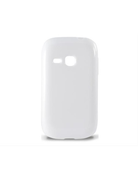 Kiwiku.com: Ksix B8506FTP02- Funda flexible de TPU para Samsung Young S6310, blanco - Electrónica