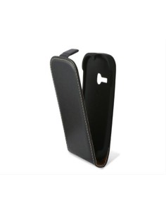 Ksix B8506FU90 - Funda flexible con tapa para Samsung Young S6310, negro - Electrónica - Kiwiku.com