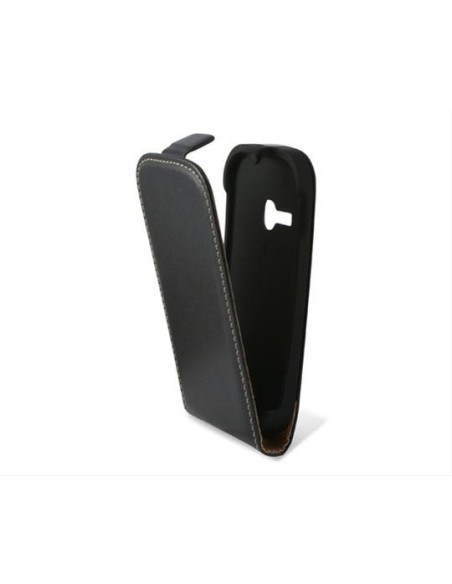 Ksix B8506FU90 - Funda flexible con tapa para Samsung Young S6310, negro - Electrónica - Kiwiku.com