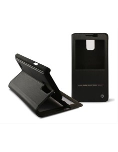 Kiwiku.com: Ksix B8537FU22 - Funda con ventana y función de responder para Samsung Galaxy Note 4, negro - Electrónica
