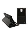 Funda folio ksix con ventana y funcion responder para galaxy note 4 standing negra
