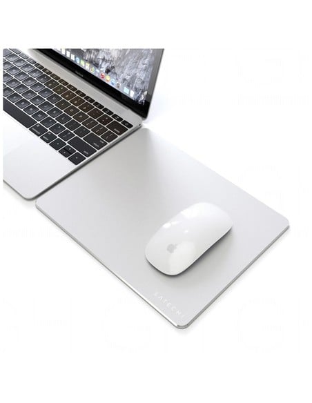 Alfombrilla De Ratón Satechi Aluminium Mouse Pad Silver 24x19 cm | Kiwiku