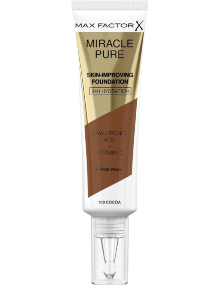 Base MAX FACTOR Miracle Pure 100 Cocoa SPF30 30 ml | Kiwiku