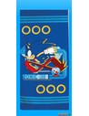 Sega Toalla Sonic the Hedgehog Microfibra 70 X 140 Cm Diseño Anillos Azul Infantil