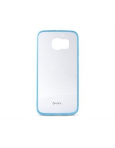 Carcasa ksix fusion transparente con borde tpu para galaxy s6 azul B8550CF05 kiwiku.com