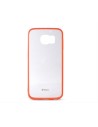 Carcasa ksix fusion transparente con borde tpu para galaxy s6 roja