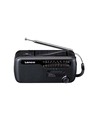 Lenco Mcr-113bk Solar Radio de Emergencia Negra Con Linterna y Power Bank