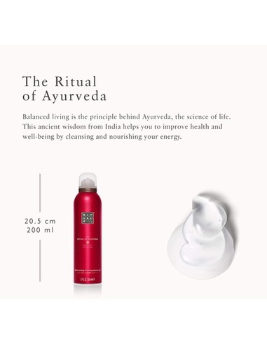 RITUALS Ayurveda Foaming Shower Gel 200ml | Espuma De Ducha Relajante | Kiwiku