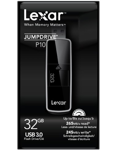 Lexar JumpDrive P10- - Memoria USB 3.0, color negro 32 GB: Kiwiku.com: Informática