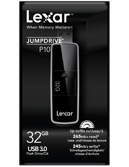 Lexar JumpDrive P10- - Memoria USB 3.0, color negro 32 GB: Kiwiku.com: Informática