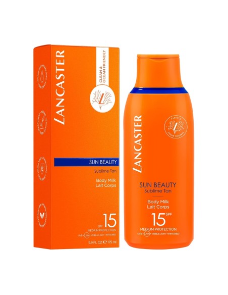 LANCASTER Sun Beauty Leche Solar Corporal SPF15 Para Hombre 400 ml - Protección y Bronceado  