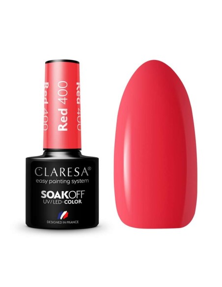 Esmalte Semipermanente Claresa Soak Off UV/LED Red 400 5g - Kiwiku