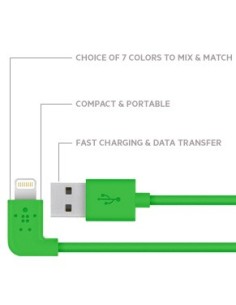 Cable MIXITde 90° de Lightning a USB Negro F8J147BT04BLK kiwiku.com 2