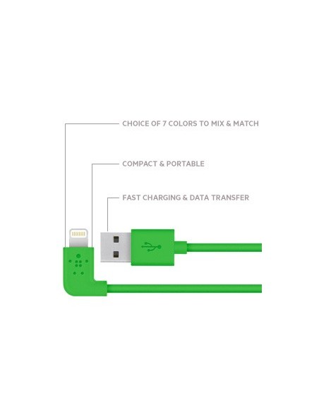 Cable MIXITde 90° de Lightning a USB Negro F8J147BT04BLK kiwiku.com