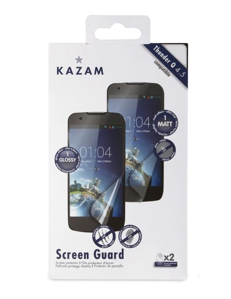 KAZAM KASCP0001 - Set de dos protectores de pantalla (1 mate y 1 brillo) para Thunder Q 4.5 - Electrónica - Kiwiku.com