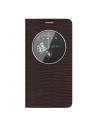 Funda folio circle view marron lizard samsung galaxy note 4 anymode