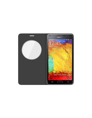 Kiwiku.com: Anymode Circle View - Funda folio tipo lagarto para Samsung Galaxy Note 4, marrón - Electrónica
