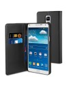Funda wallet folio función soporte negra samsung galaxy note 4 muvit