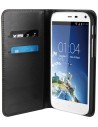 Funda wallet folio blanca función soporte y tarjetero + protector pantalla thunder2 5.0 kazam